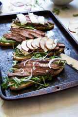 Open - Faced Balsamic Steak Sandwiches