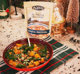 Pasta Fazool with honeynut squash, kale and gremolata