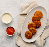 Crispy Risotto Cakes with Creamy Garlic Dipping Sauce