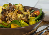 Roasted Cauliflower and Mushroom Farro Bowl