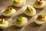 Garlic Avocado Deviled Eggs