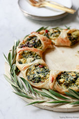 Spinach Artichoke Puff Pastry Wreath