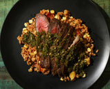 Grilled Flank Steak with Porcini Mushroom Pilaf
