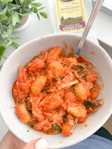 Cheesy Baked Gnocchi with Spinach and Chicken