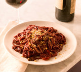 Red Wine Spaghetti with Toasted Breadcrumbs