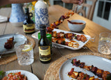 Grilled Shrimp + Veggie Skewers with Balsamic BBQ