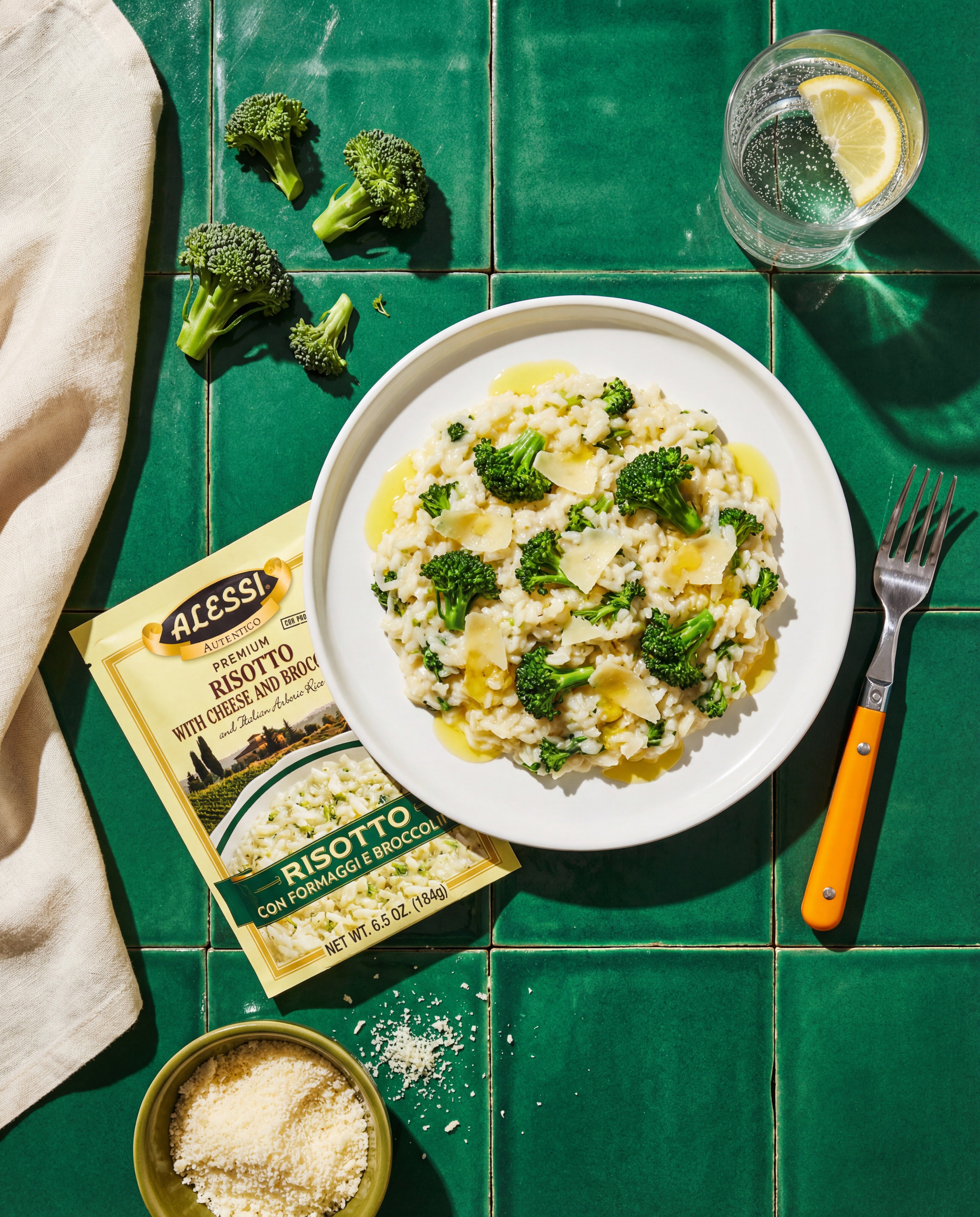 Risotto with Cheese and Broccolini