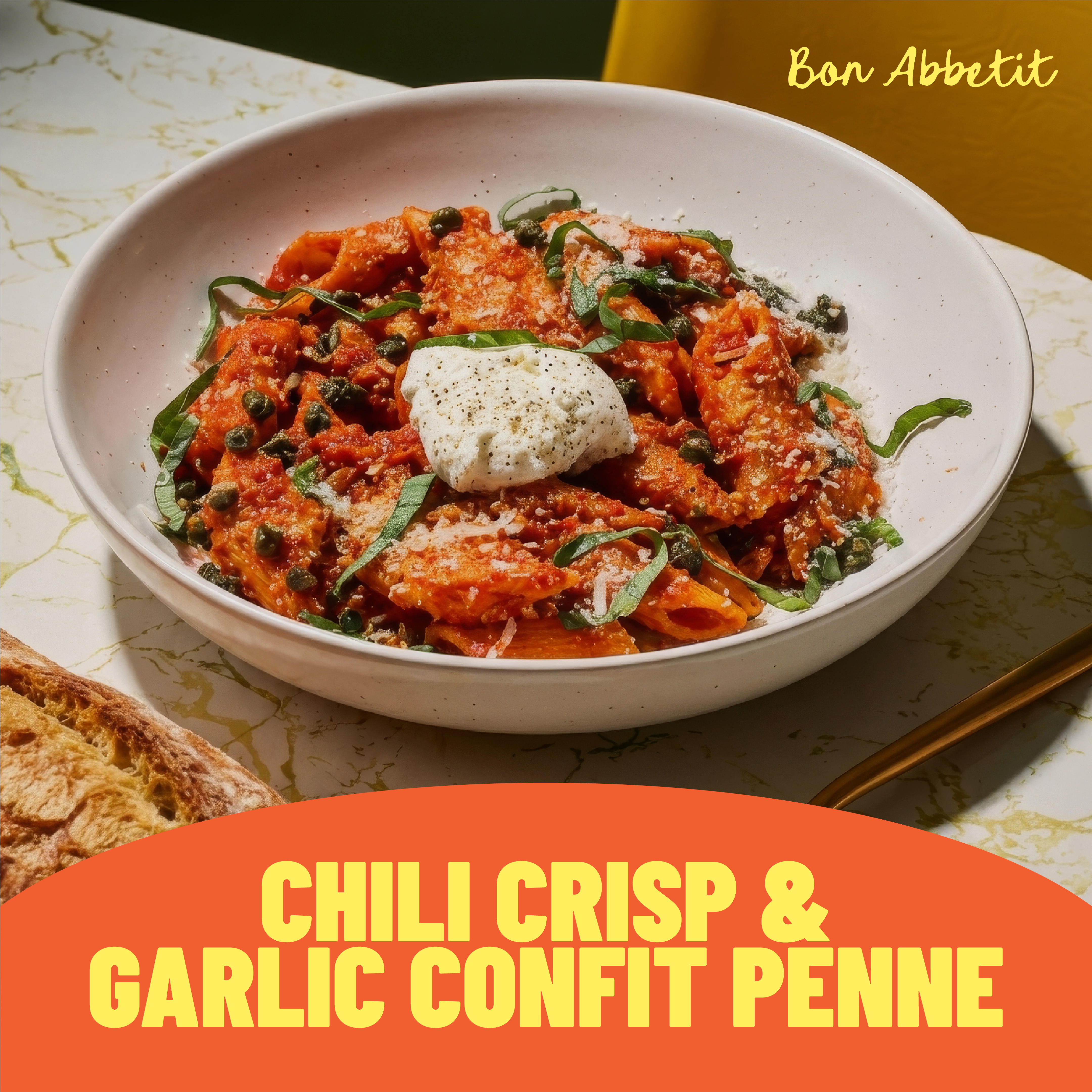 Chili Crisp & Garlic Confit Penne